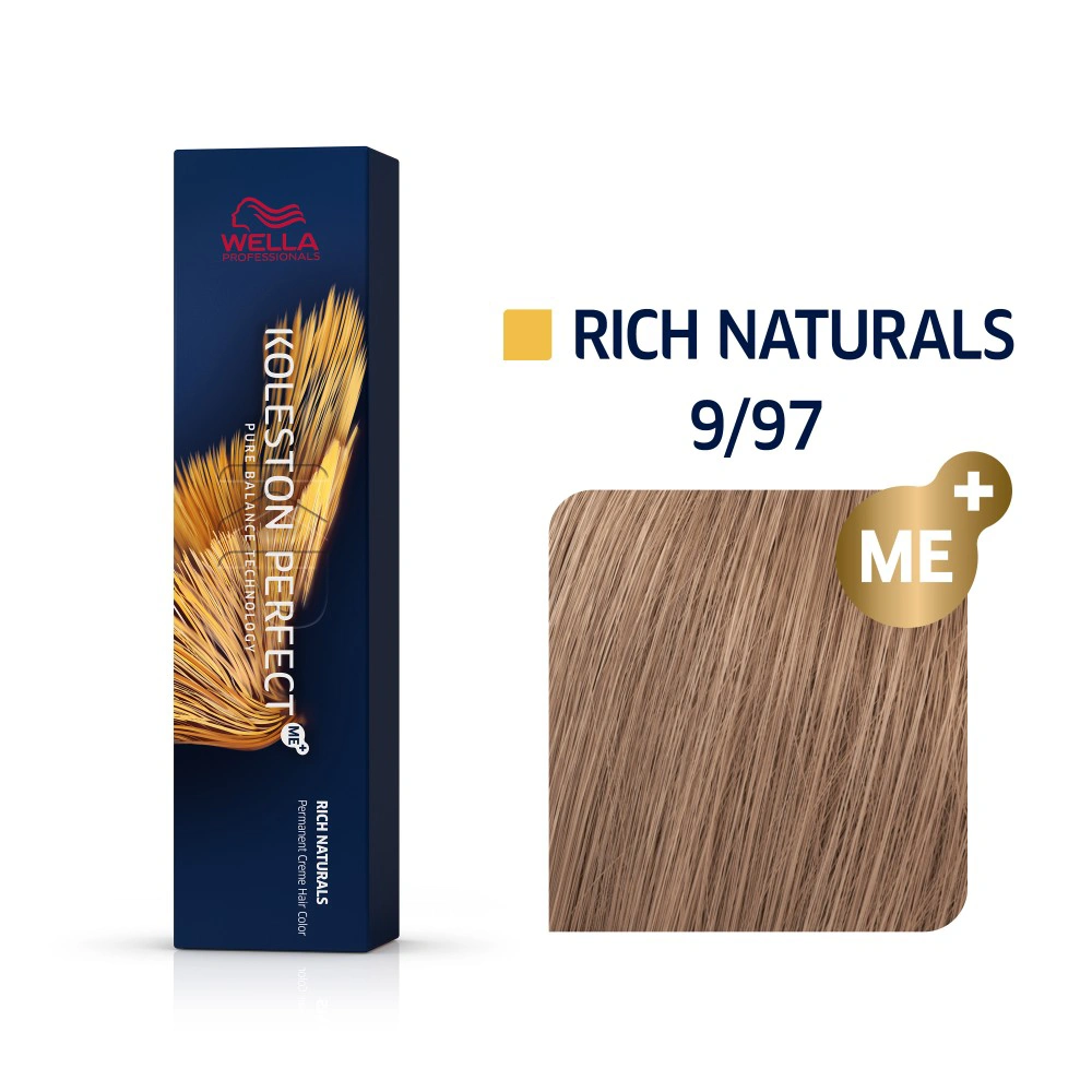Wella Koleston Perfect Me+ Hajfesték - 9/97 - 60ml - Barnás Hamulila Nagyon Világosszőke képe 1